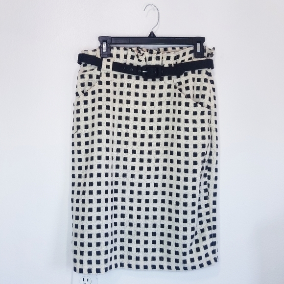 🌸 Anthropologie Eva Franco | Cotton Linen Blend Print Skirt - Picture 2 of 14